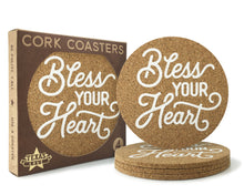 Bless Your Heart Texas Cork Coasters 3.5 Inch Coasters - Set of 4