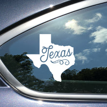 Texas Car Decal White Texas Shaped Vinyl Car Window Sticker